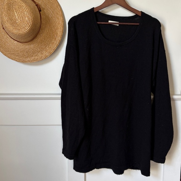 James st co ivy Oversized Black Sweater Dress medium - Picture 3 of 5